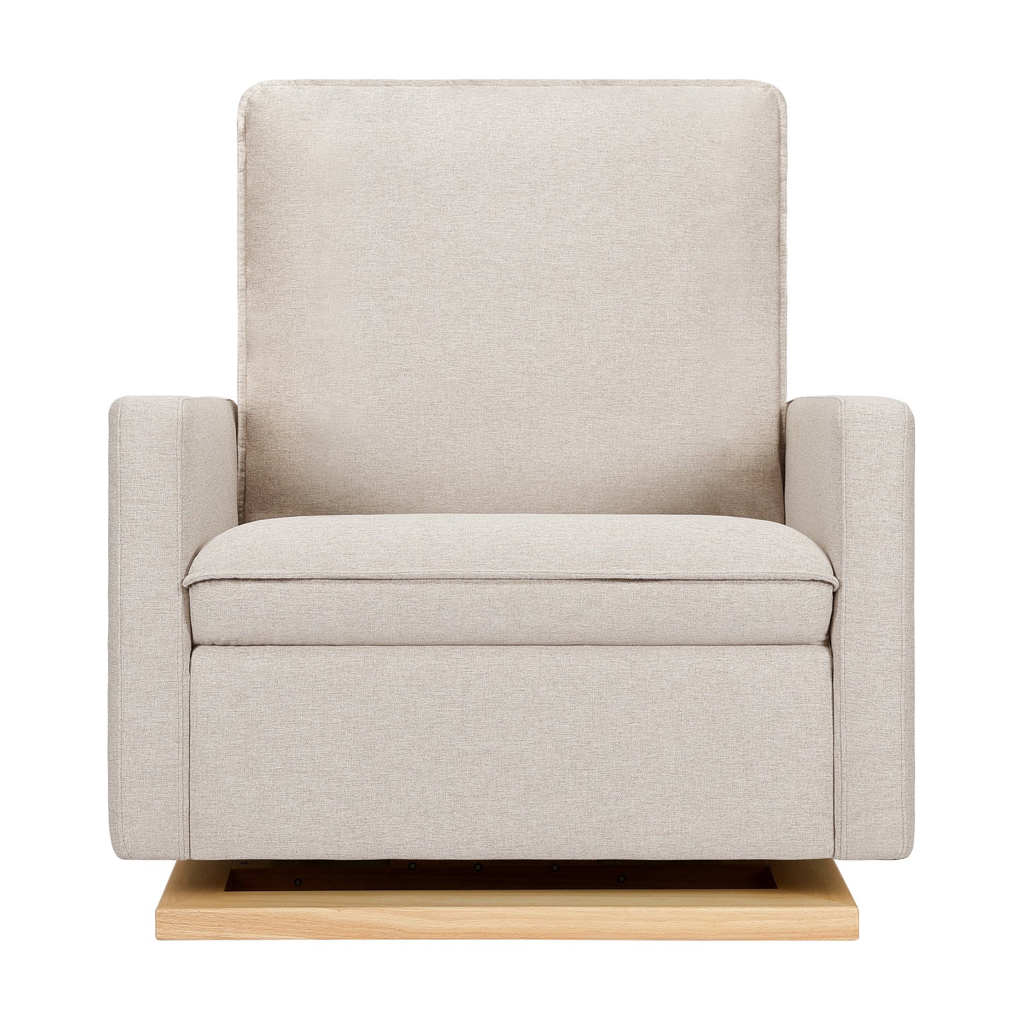 M20984PBEWLB,Cali Pillowback Chair and a Half Glider in Performance Beach Eco-Weave w/ Light Wood Base