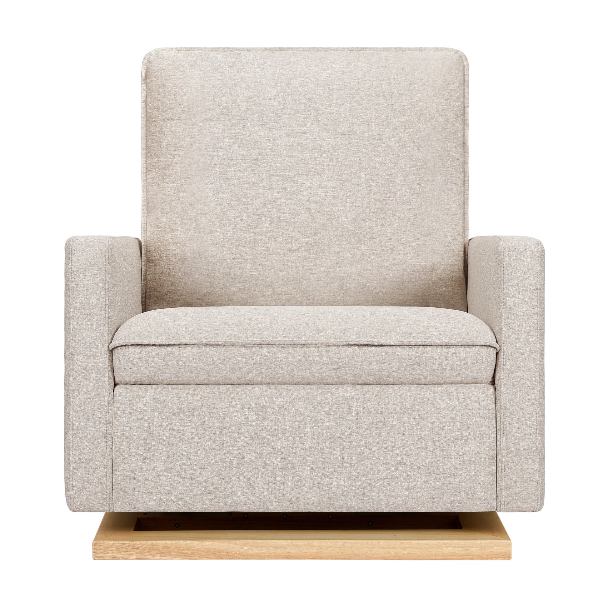 M20984PBEWLB,Cali Pillowback Chair and a Half Glider in Performance Beach Eco-Weave w/ Light Wood Base