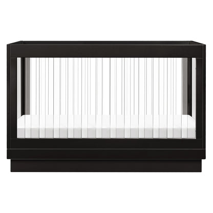 M8601KB,Harlow 3-in-1 Convertible Crib w/Toddler Bed Conversion Kit in Black/Acrylic