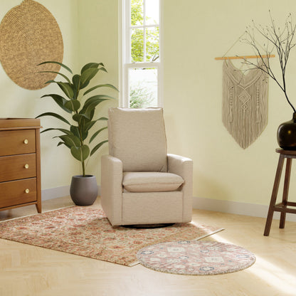 M20987PBEW,Cali Pillowback Swivel Glider in Performance Beach Eco-Weave