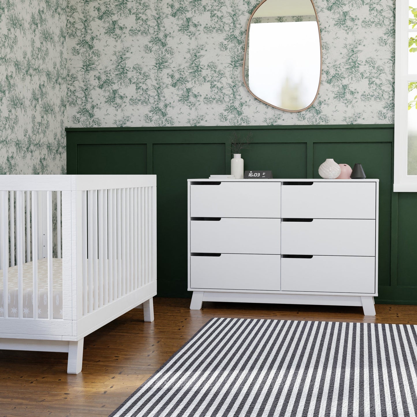 M4216W,Hudson 6-Drawer Double Dresser  Assembled in White Finish