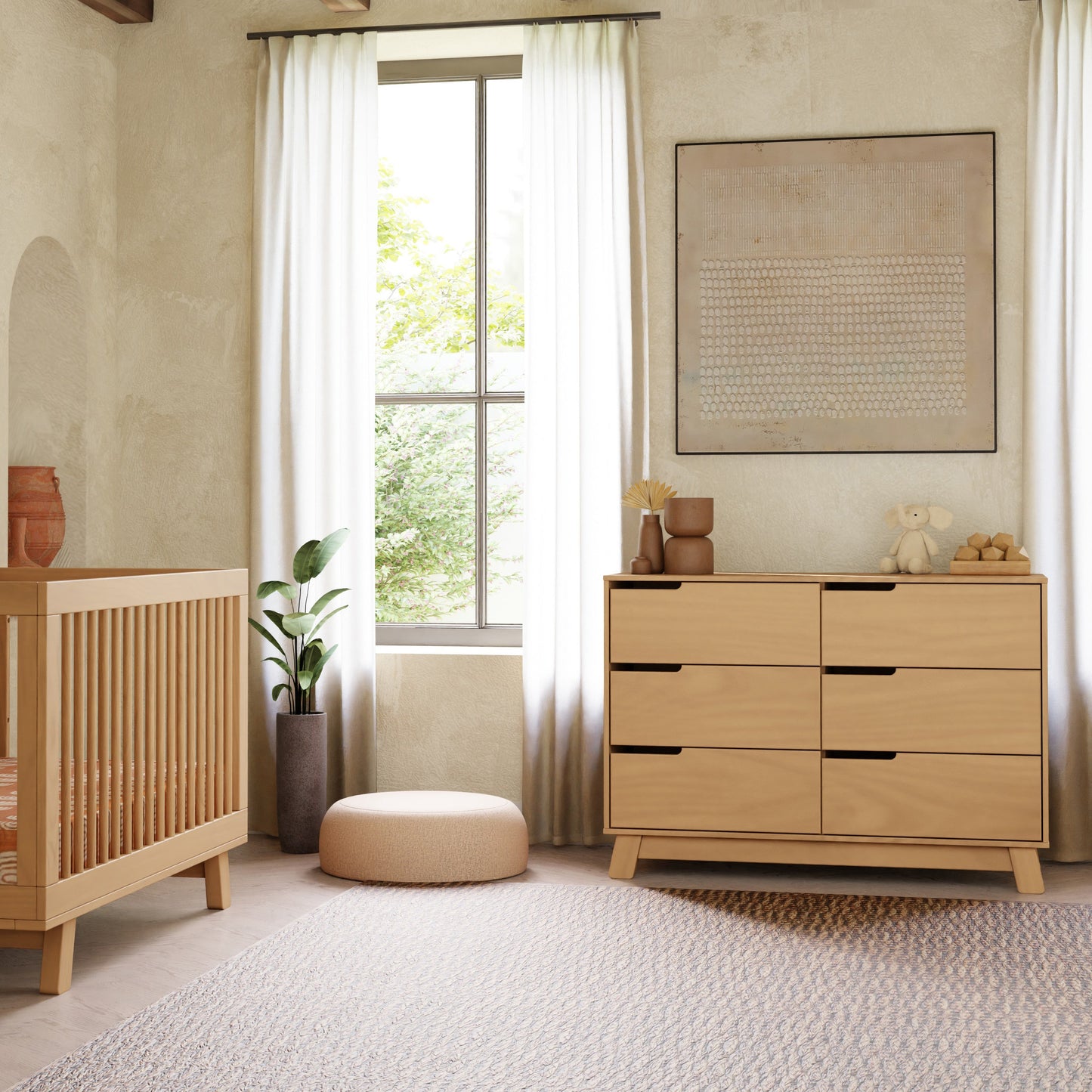 M4216HY,Hudson 6-Drawer Double Dresser  Assembled in Honey