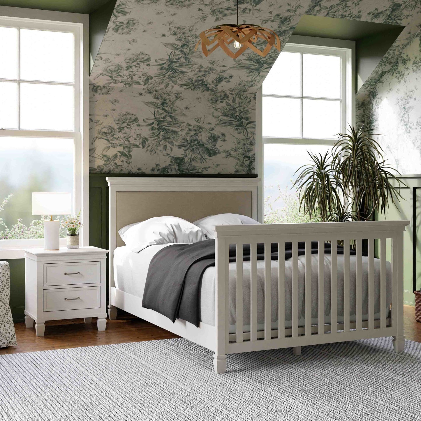 M15801RW,Darlington 4-in-1 Convertible Crib in Warm White