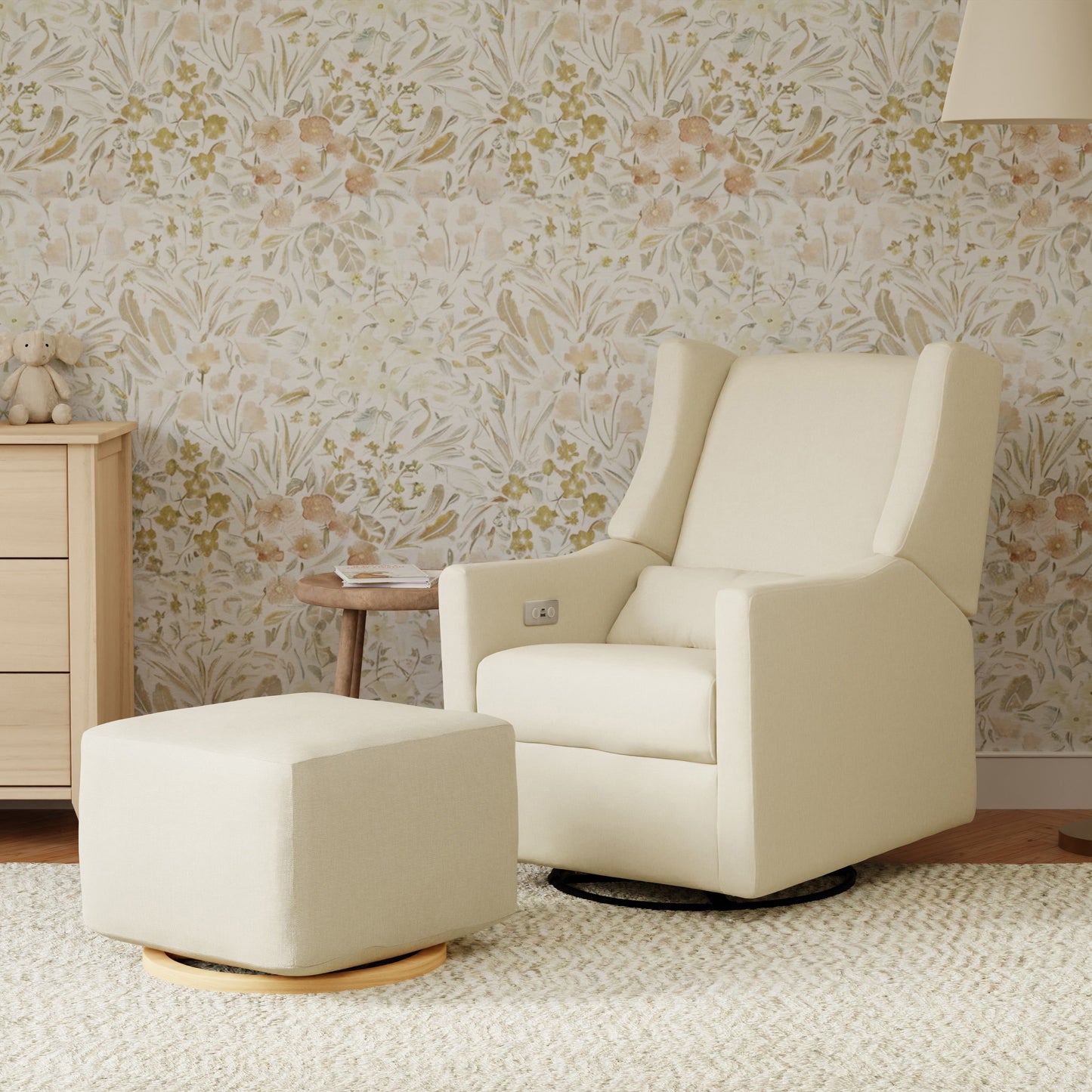 M11288PCMEW,Kiwi Glider Recliner w/ Electronic Control and USB in Performance Cream Eco-Weave
