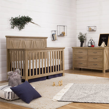 B14501DF,Emory Farmhouse 4-in-1 Convertible Crib in Driftwood