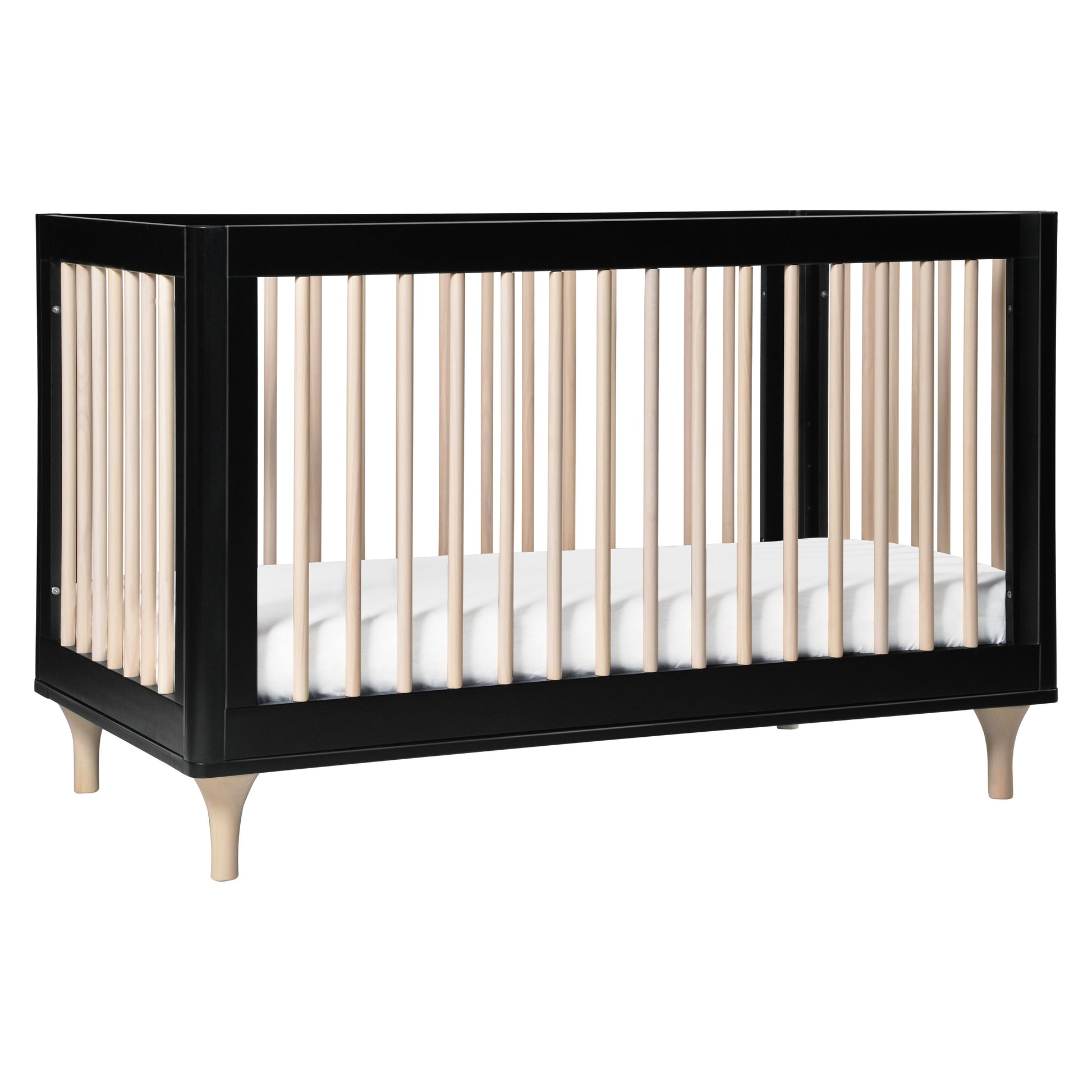 M9001BNX,Lolly 3-in-1 Convertible Crib w/Toddler Bed Conversion in Black/WashedNatural