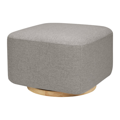M26385PGEWLB,Kiwi Gliding Ottoman in Performance Grey Eco-Weave w/ Light Wood Base