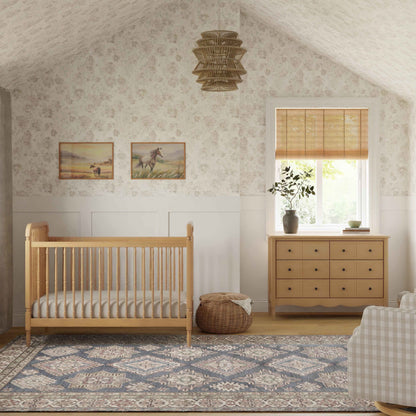 M7101HY,Liberty 3-in-1 Convertible Spindle Crib w/Toddler Bed Conversion Kit in Honey