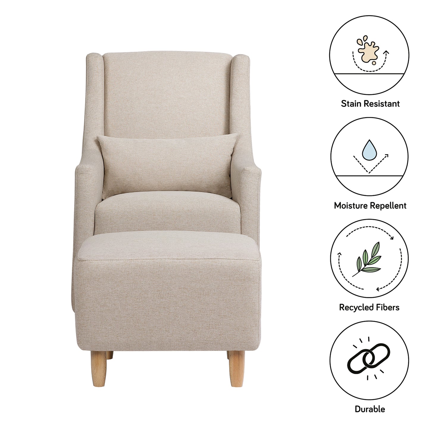 M11287PBEW,Toco Swivel Glider and Ottoman in Performance Beach Eco-Weave