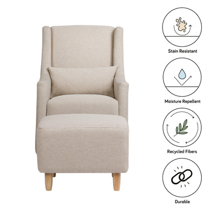 M11287PBEW,Toco Swivel Glider and Ottoman in Performance Beach Eco-Weave