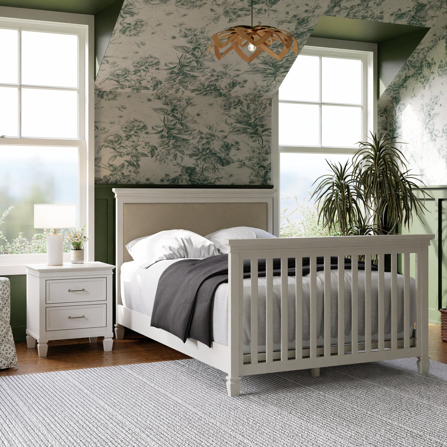M15801RW,Darlington 4-in-1 Convertible Crib in Warm White