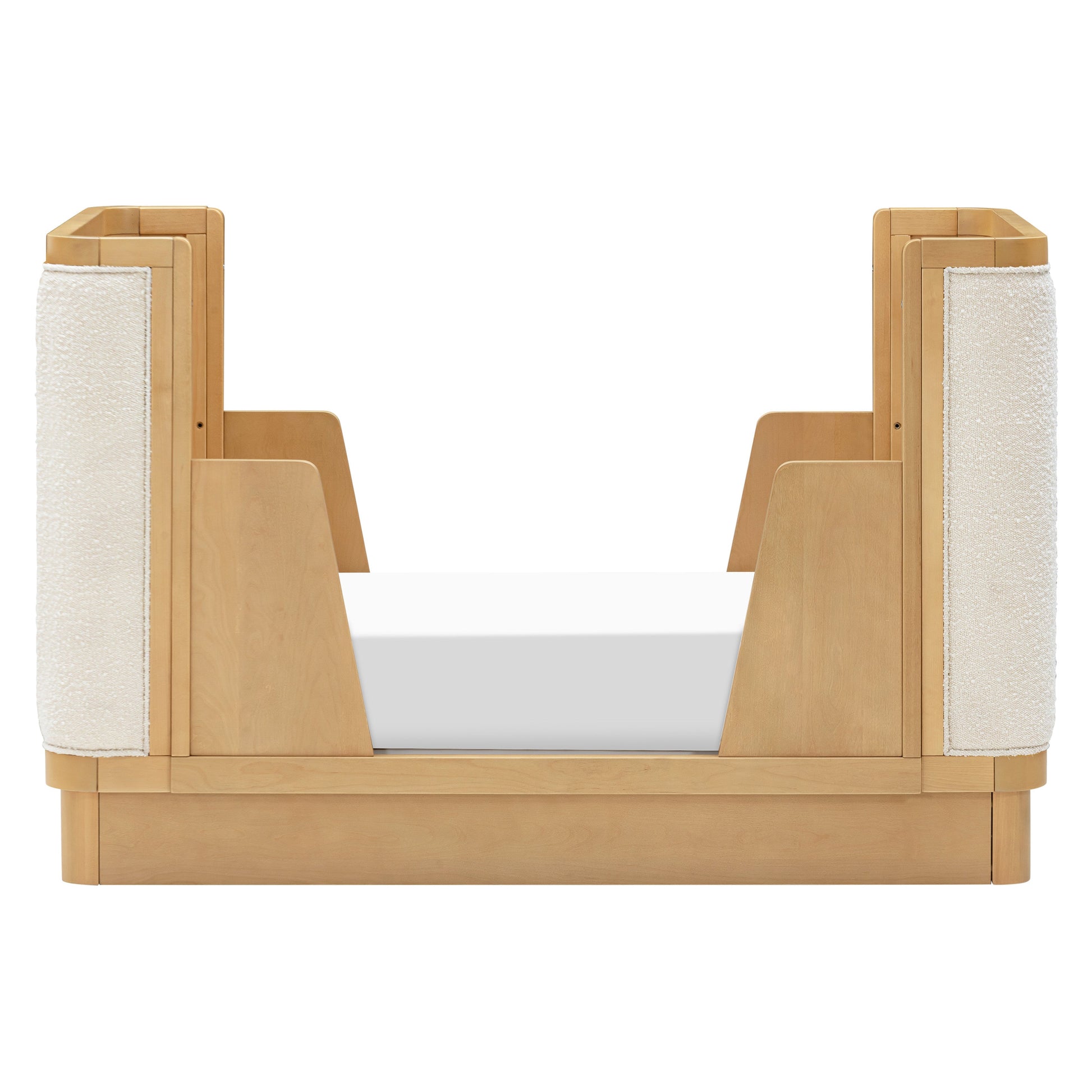 M26201HYWB,Bondi Boucle 4-in-1 Convertible Crib w/ Toddler Bed Kit in Honey with Ivory Boucle