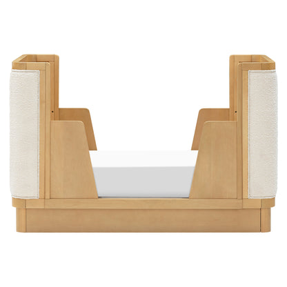 M26201HYWB,Bondi Boucle 4-in-1 Convertible Crib w/ Toddler Bed Kit in Honey with Ivory Boucle