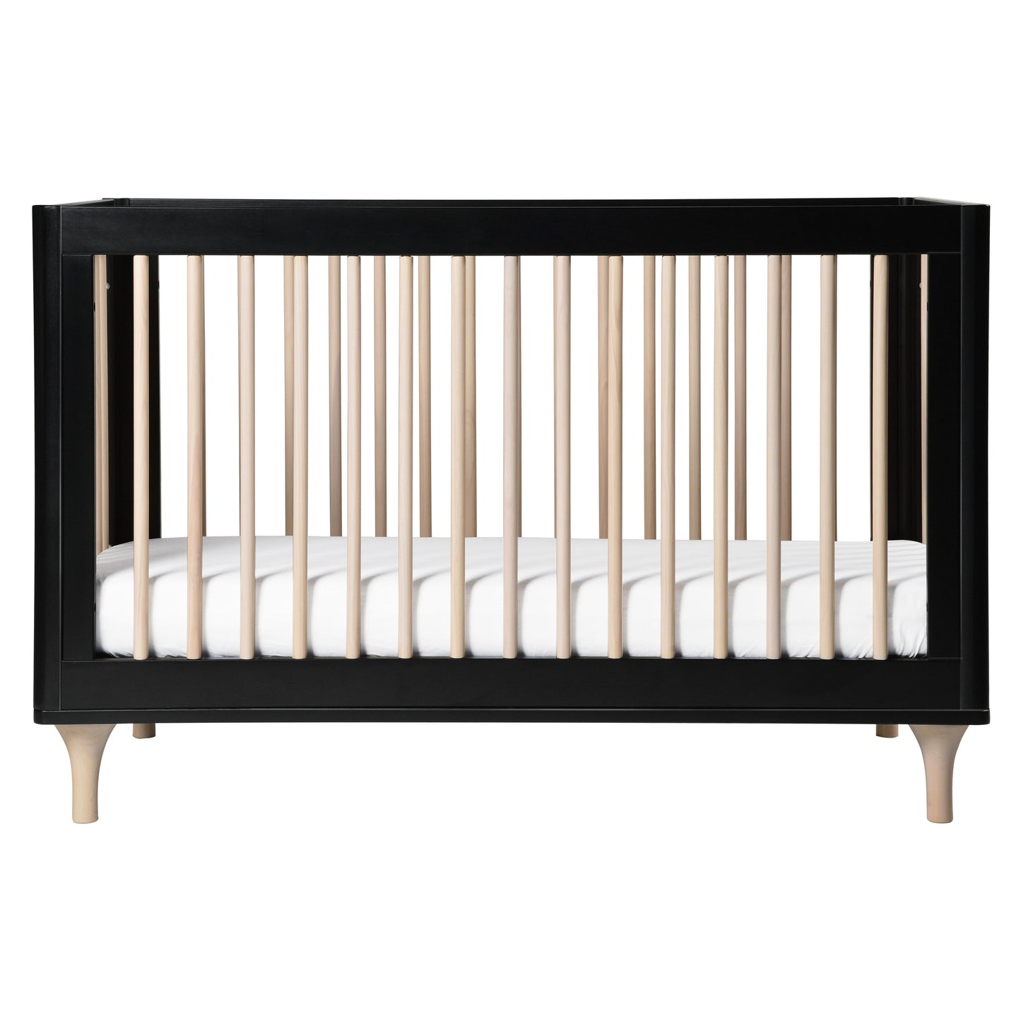 M9001BNX,Lolly 3-in-1 Convertible Crib w/Toddler Bed Conversion in Black/WashedNatural