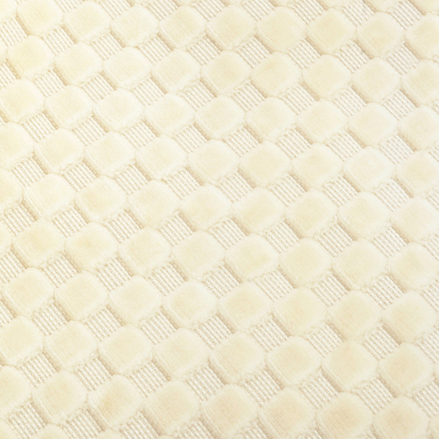 M22985IVC,Enoki Storage Ottoman in Ivory Velvet Checker