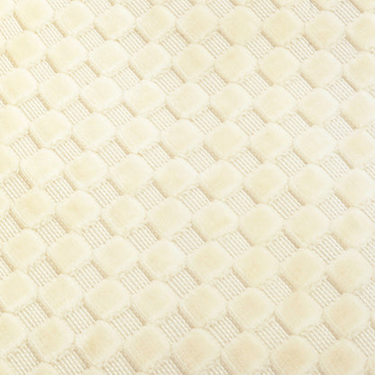 M22985IVC,Enoki Storage Ottoman in Ivory Velvet Checker