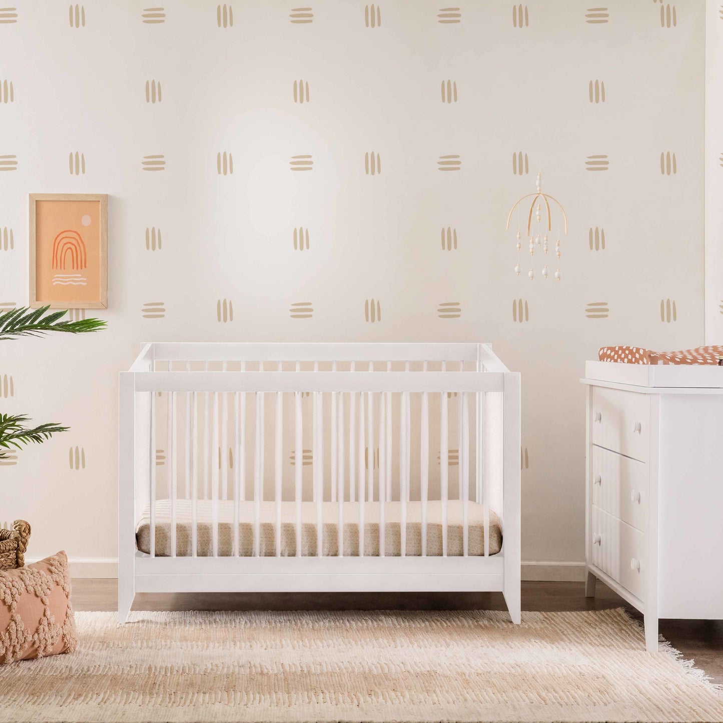 M10301W,Sprout 4-in-1 Convertible Crib w/Toddler Bed Conversion Kit in White Finish