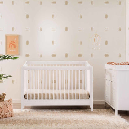 M10301W,Sprout 4-in-1 Convertible Crib w/Toddler Bed Conversion Kit in White Finish