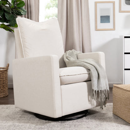 M20987PCMEW,Cali Pillowback Swivel Glider in Performance Cream Eco-Weave
