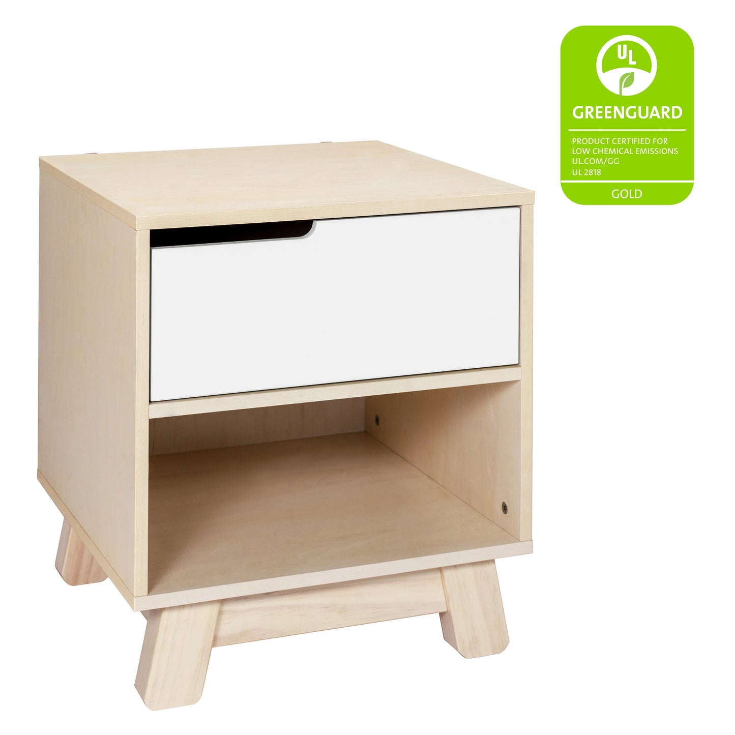M4260NXW,Hudson Nightstand with USB Port in Washed Natural / White
