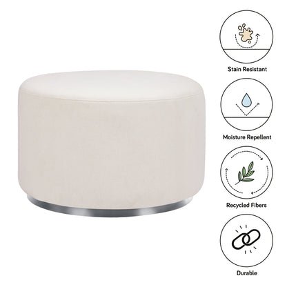 M10185PCMEW,Tuba Gliding Ottoman in Performance Cream Eco-Weave