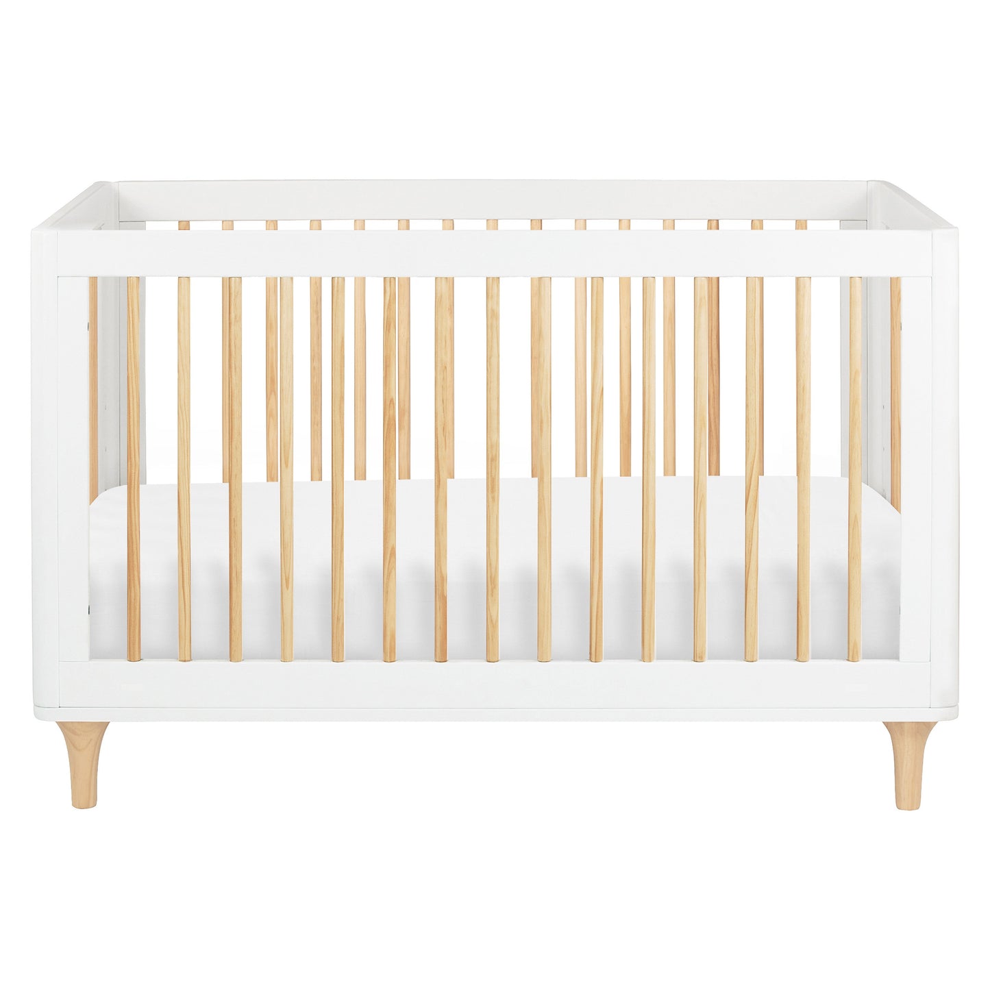 M9001WN,Lolly 3-in-1 Convertible Crib w/Toddler Bed Conversion Kit in White/Natural
