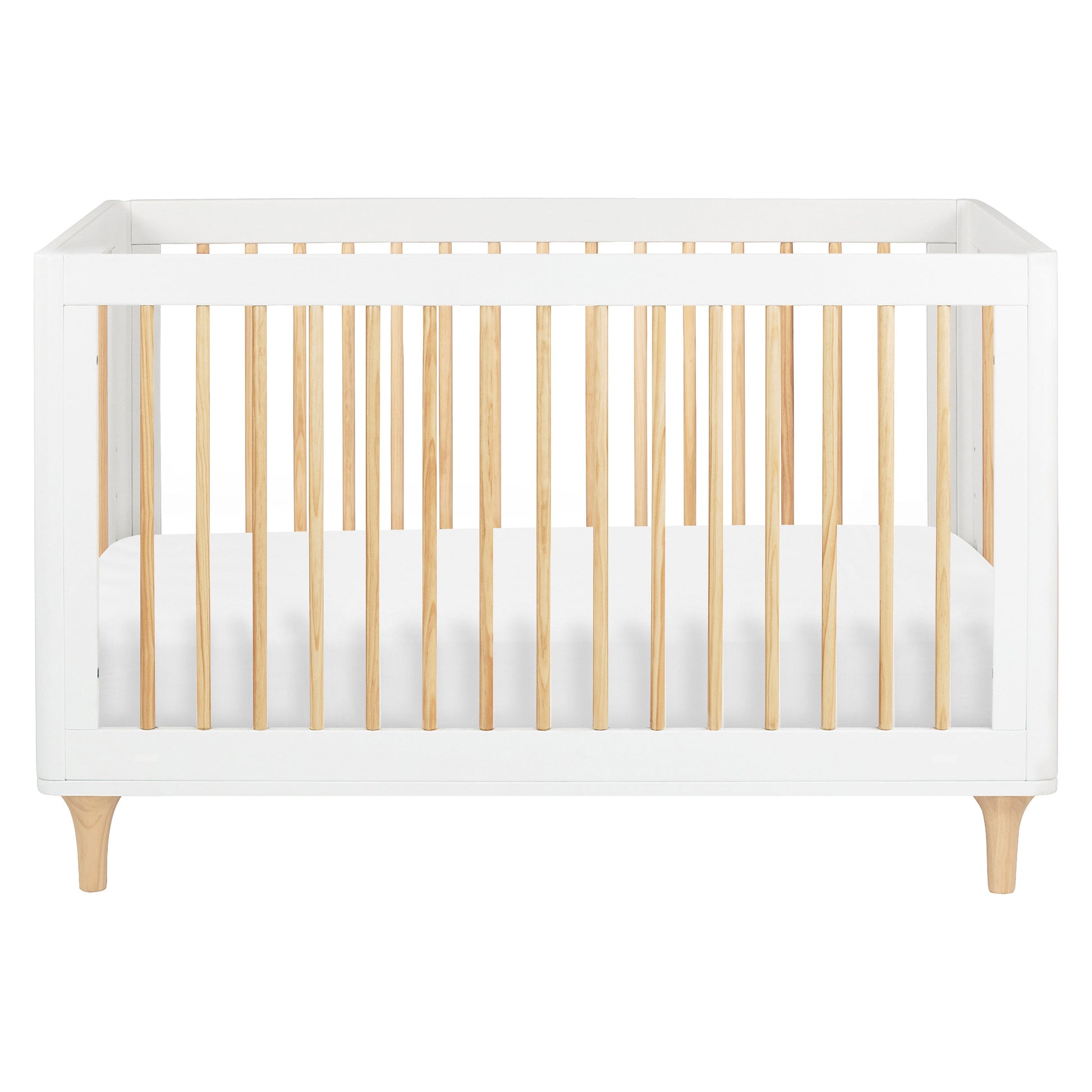 M9001WN,Lolly 3-in-1 Convertible Crib w/Toddler Bed Conversion Kit in White/Natural