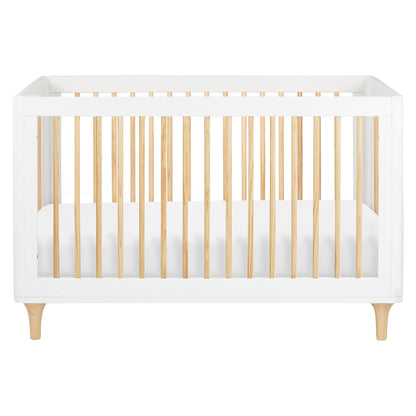 M9001WN,Lolly 3-in-1 Convertible Crib w/Toddler Bed Conversion Kit in White/Natural
