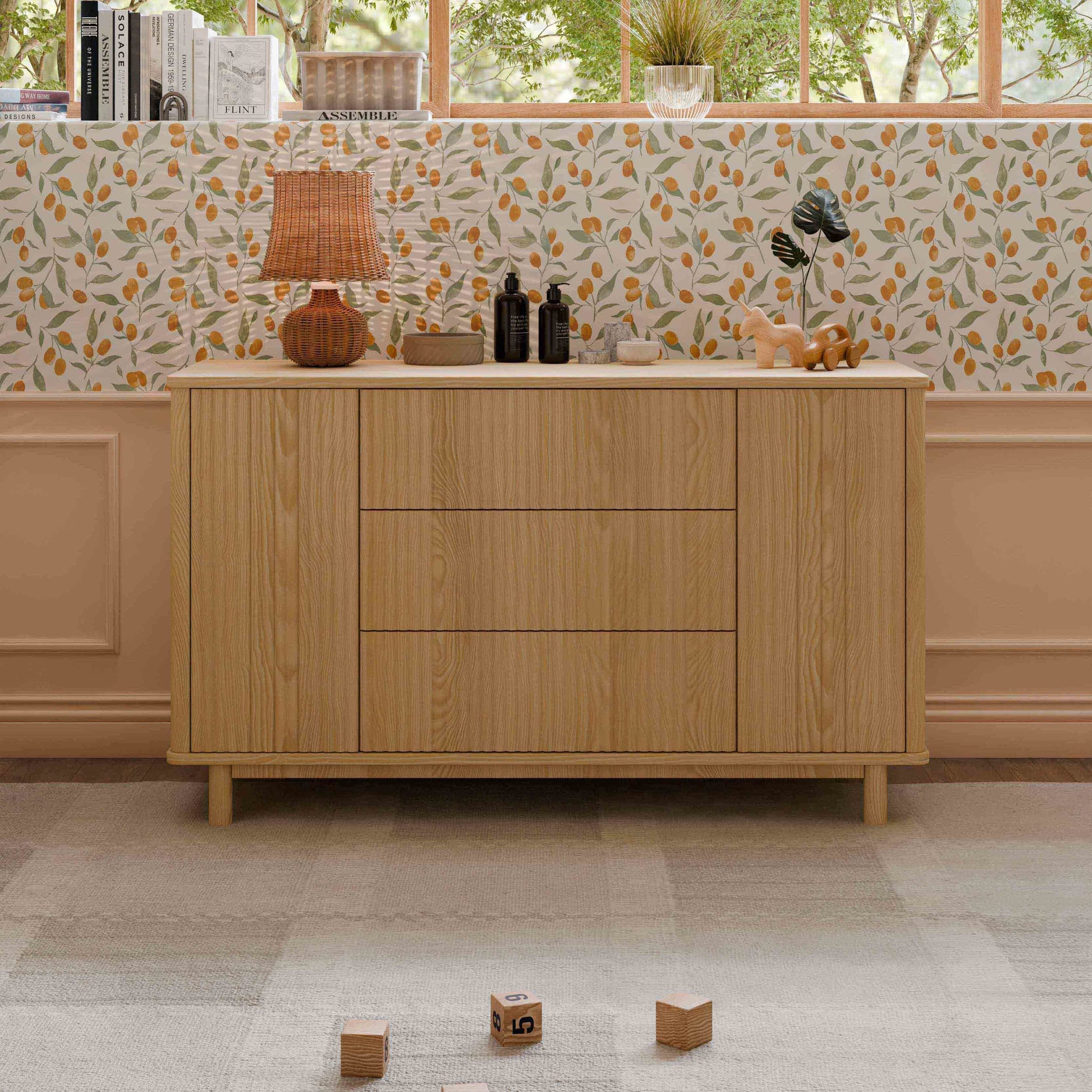 M29816BD,Pogo Tambour Assembled Dresser in Blonde