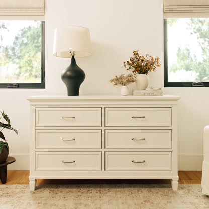 M15816RW,Darlington 6-Drawer Dresser in Warm White