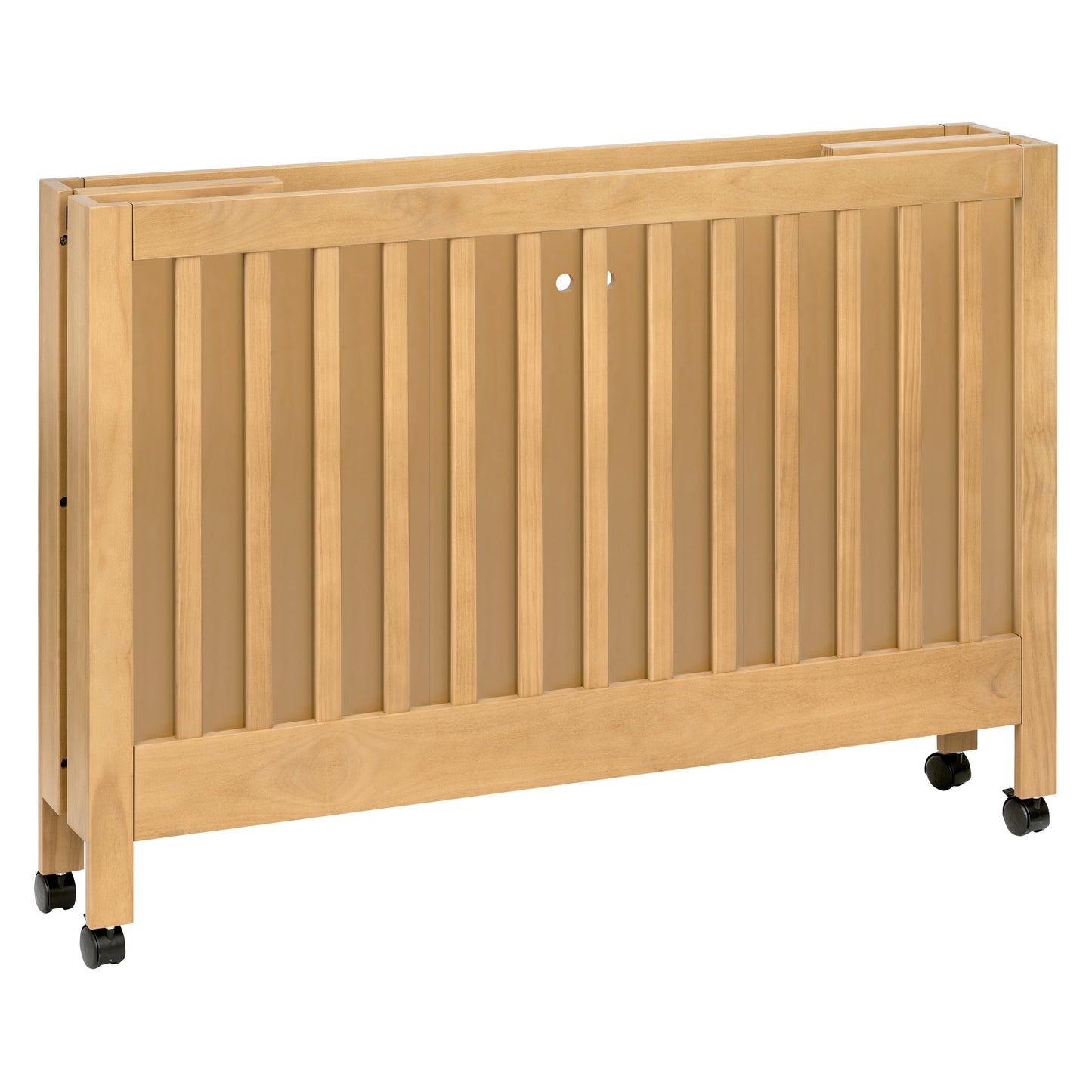 M6601HY,Maki Full-Size Folding Crib w/ Toddler Bed Conversion Kit in Honey