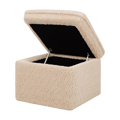 M20985CSG,Cali Storage Ottoman in Chai Shearling