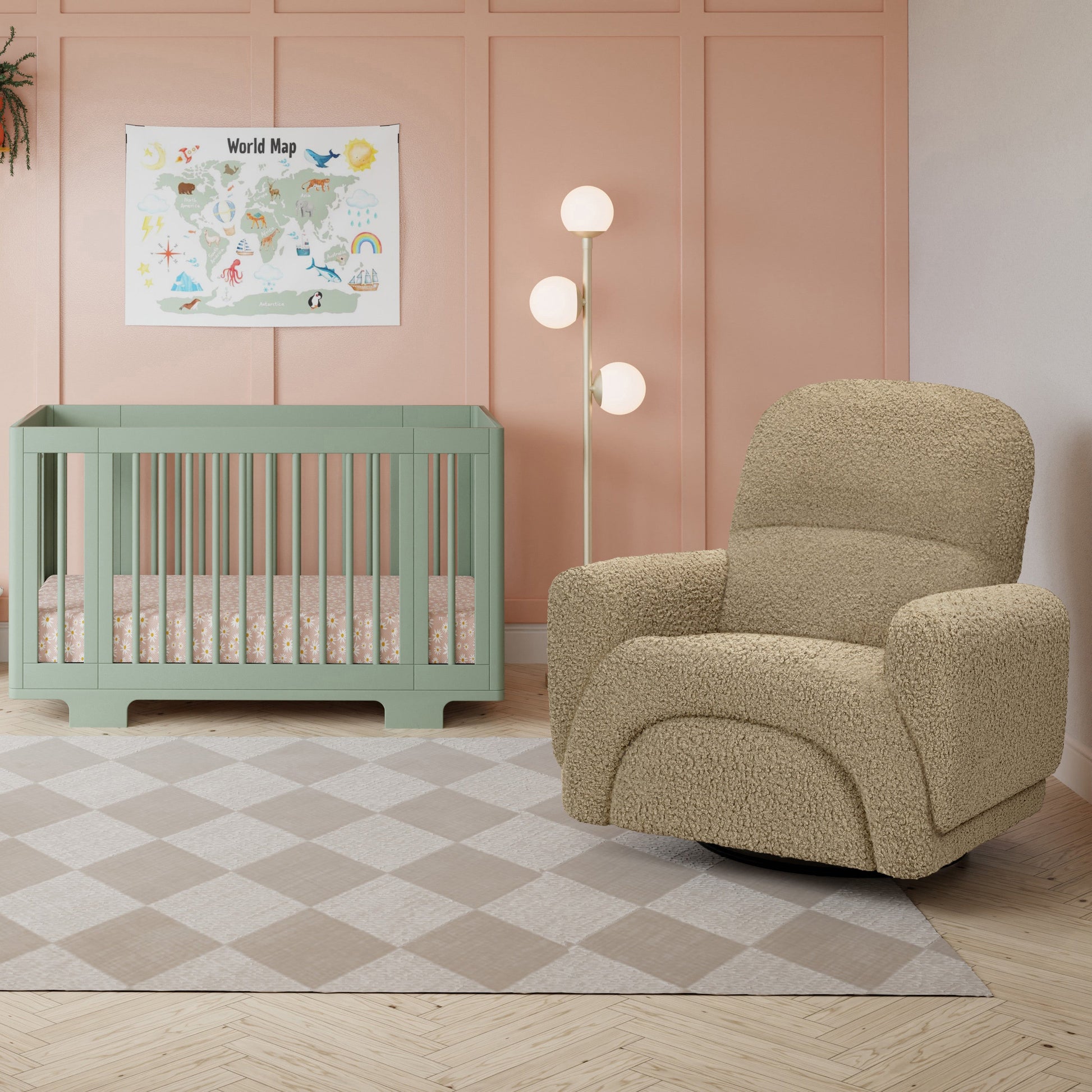 M30087LT,Rainbow Recliner and Swivel Glider in Latte Teddy Loop