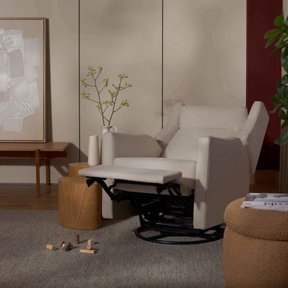 M11286PBEW,Kiwi Plus Power Glider Recliner w/ Power Headrest in Performance Beach Eco-Weave