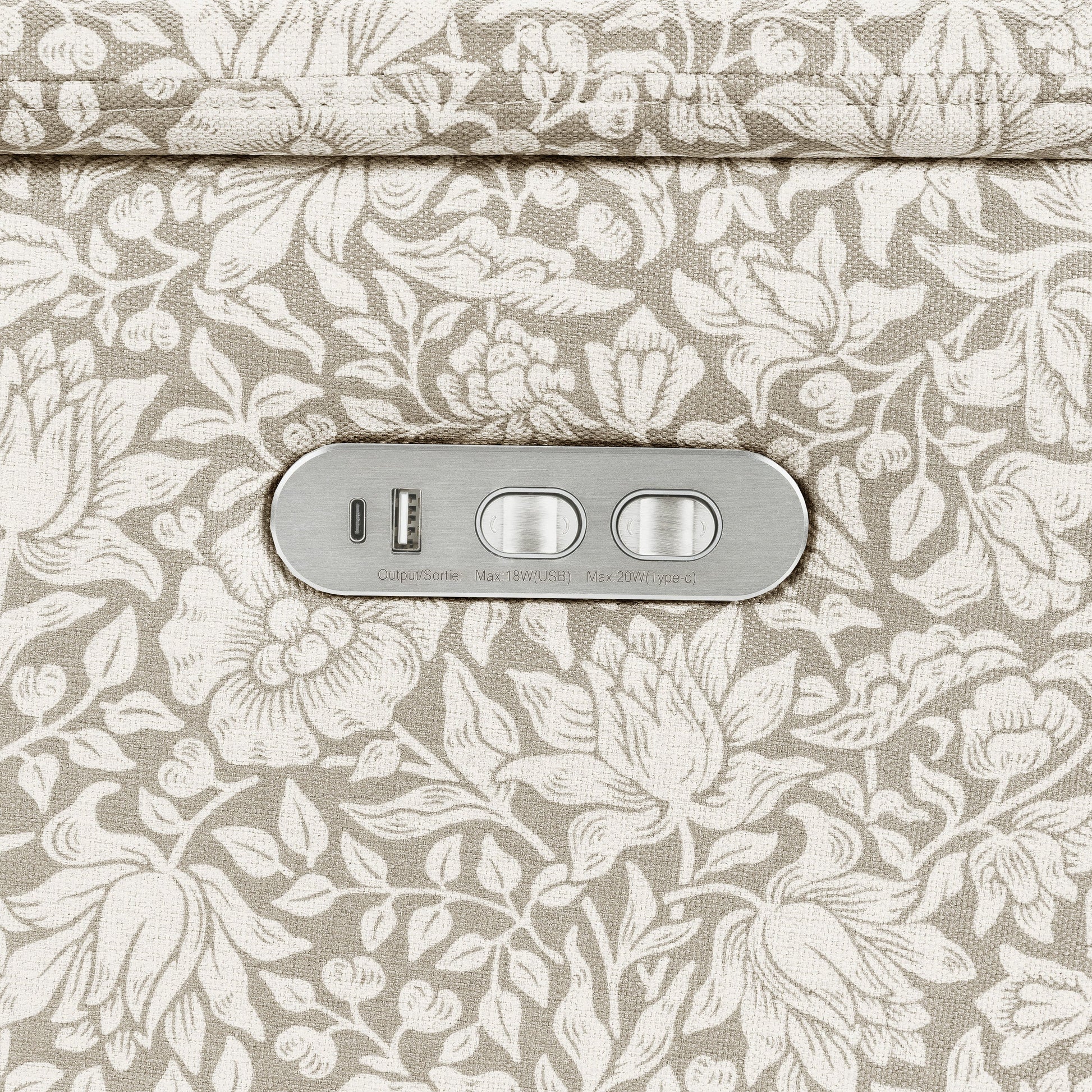 M17186MADB,Willa Plus Power Glider Recliner w/ Power Headrest in Mallow in Ash w/ Dark Wood Base