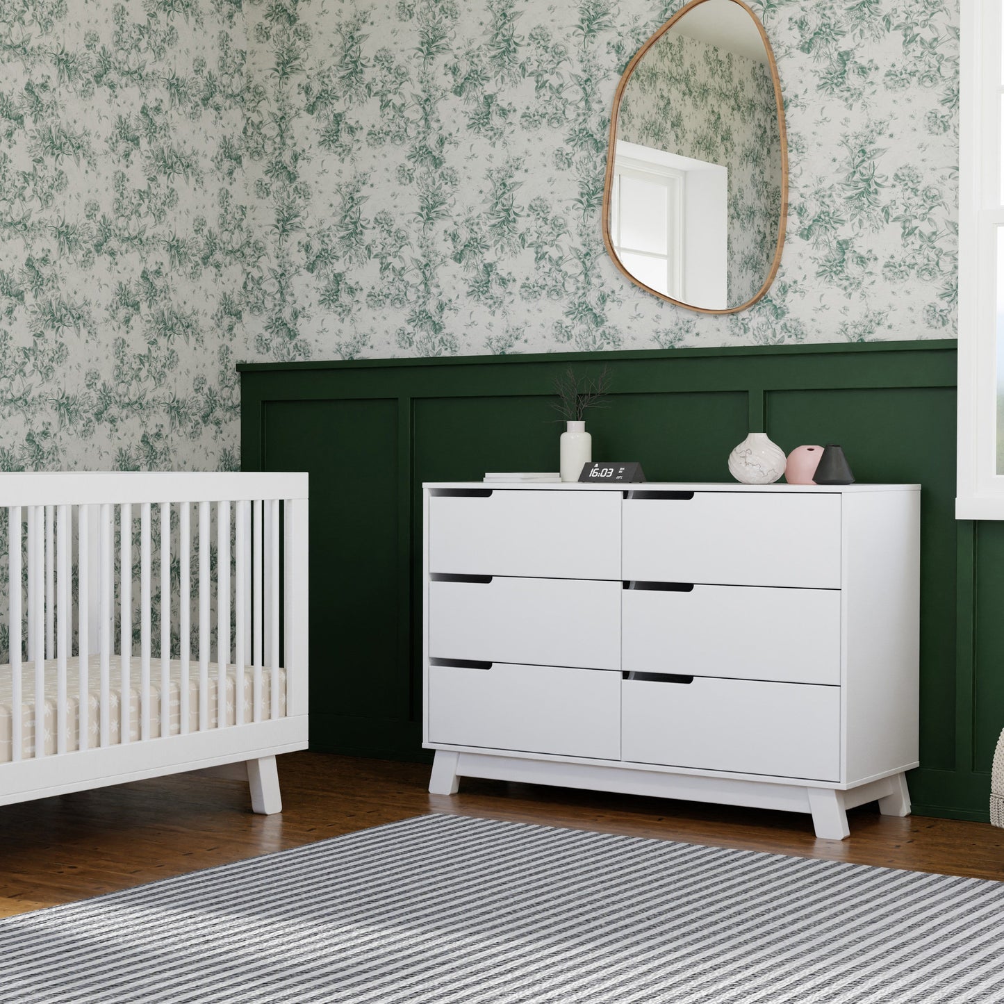 M4216W,Hudson 6-Drawer Double Dresser  Assembled in White Finish