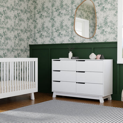 M4216W,Hudson 6-Drawer Double Dresser  Assembled in White Finish