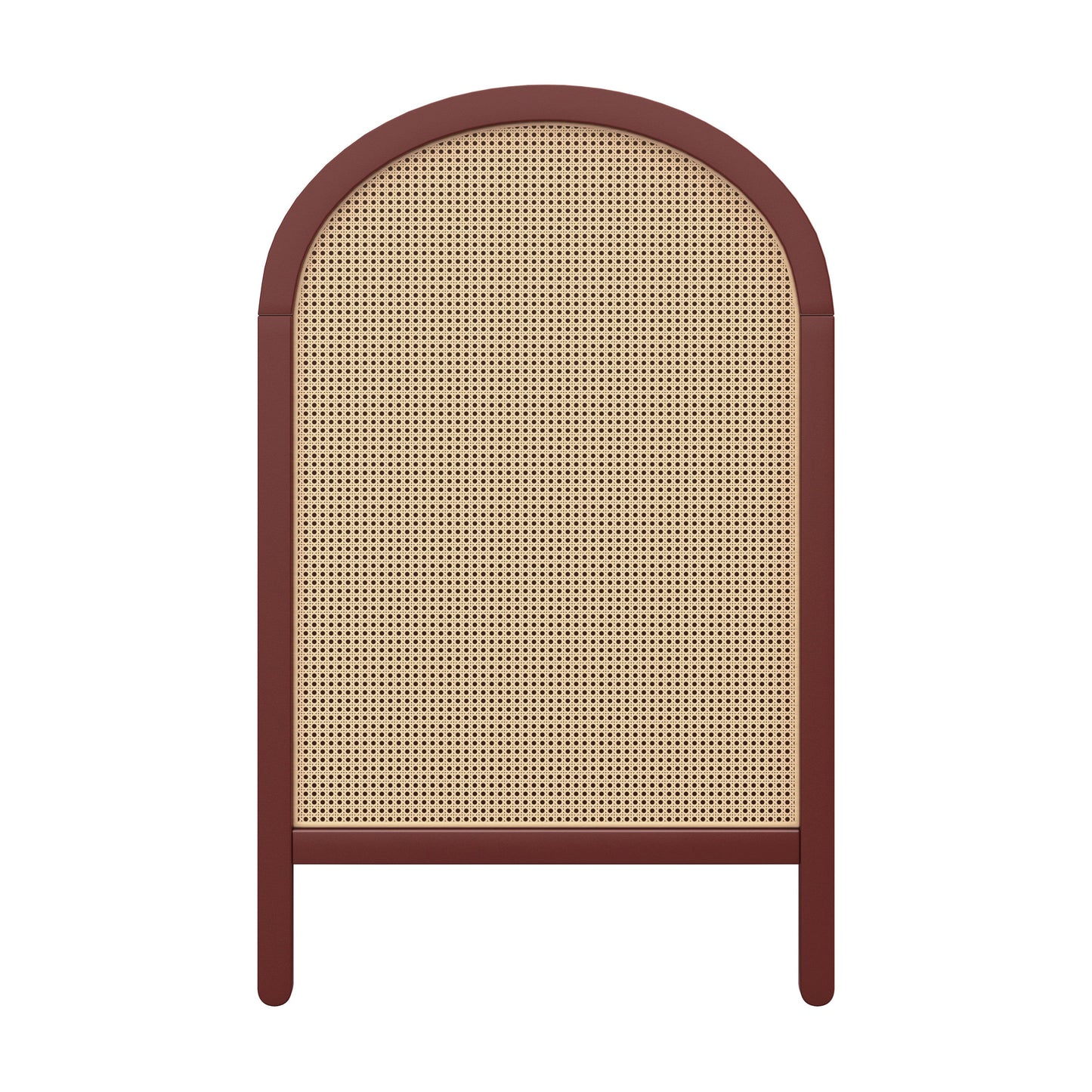 M25601CRNC,Bondi Cane 3-in-1 Convertible Crib w/ Toddler Bed Kit in Crimson with Natural Cane