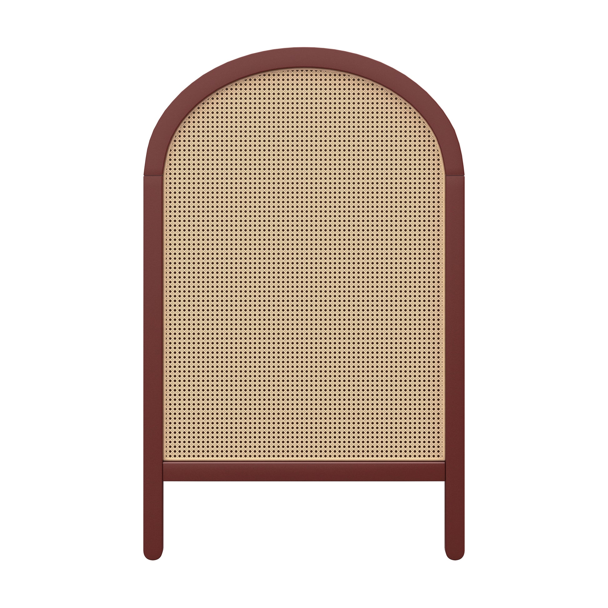 M25601CRNC,Bondi Cane 3-in-1 Convertible Crib w/ Toddler Bed Kit in Crimson with Natural Cane