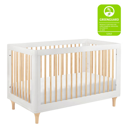 M9001WN,Lolly 3-in-1 Convertible Crib w/Toddler Bed Conversion Kit in White/Natural