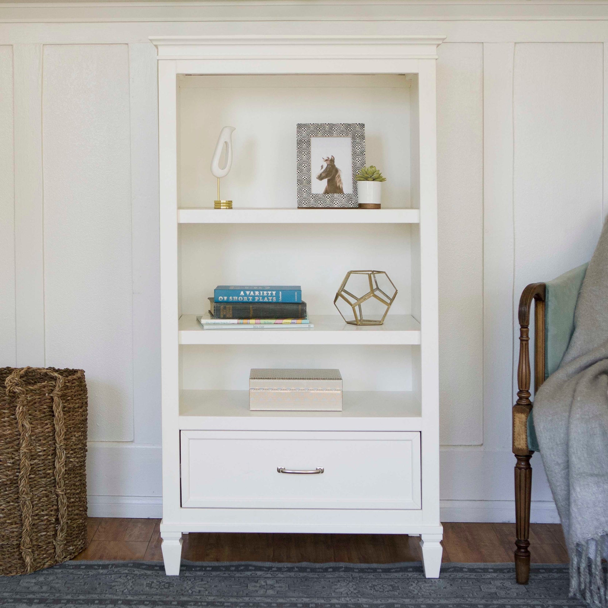M15814RW,Darlington Bookcase in Warm White