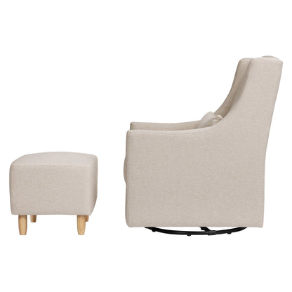 M11287PBEW,Toco Swivel Glider and Ottoman in Performance Beach Eco-Weave