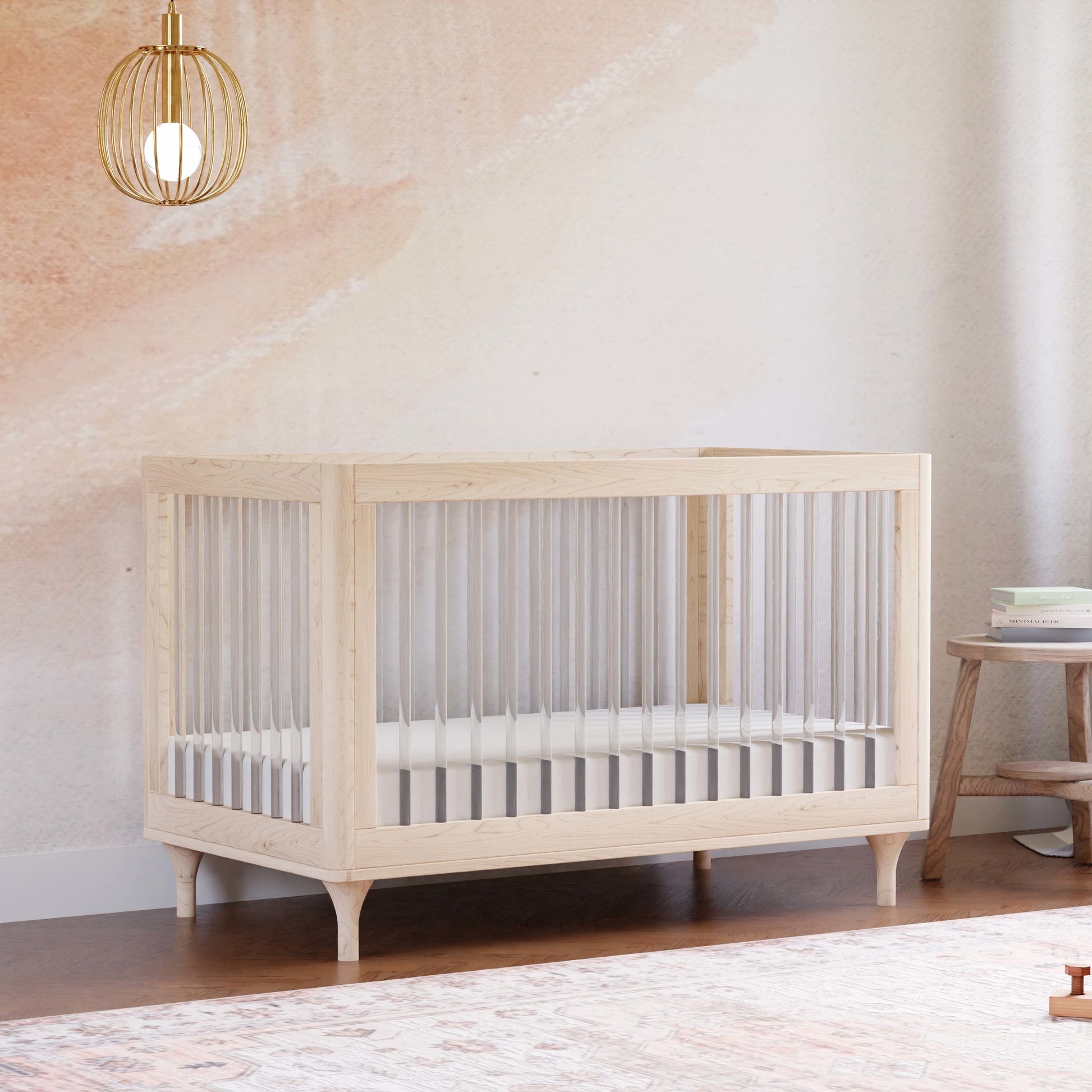 M9001KNX,Lolly 3-in-1 Convertible Crib w/Toddler Conversion Kit in Washed Natural/Acrylic