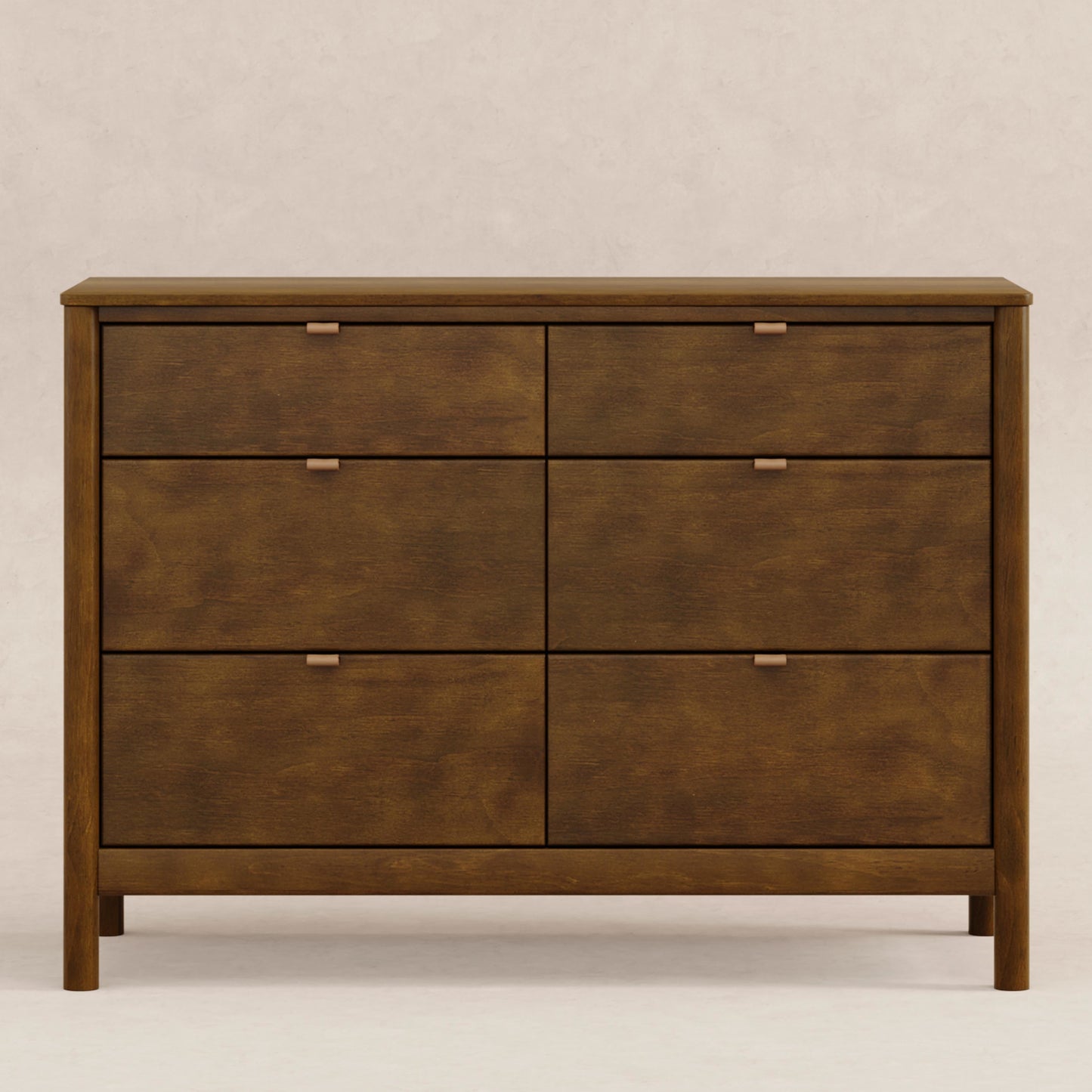 M25616NL,Bondi 6-Drawer Assembled Dresser in Natural Walnut