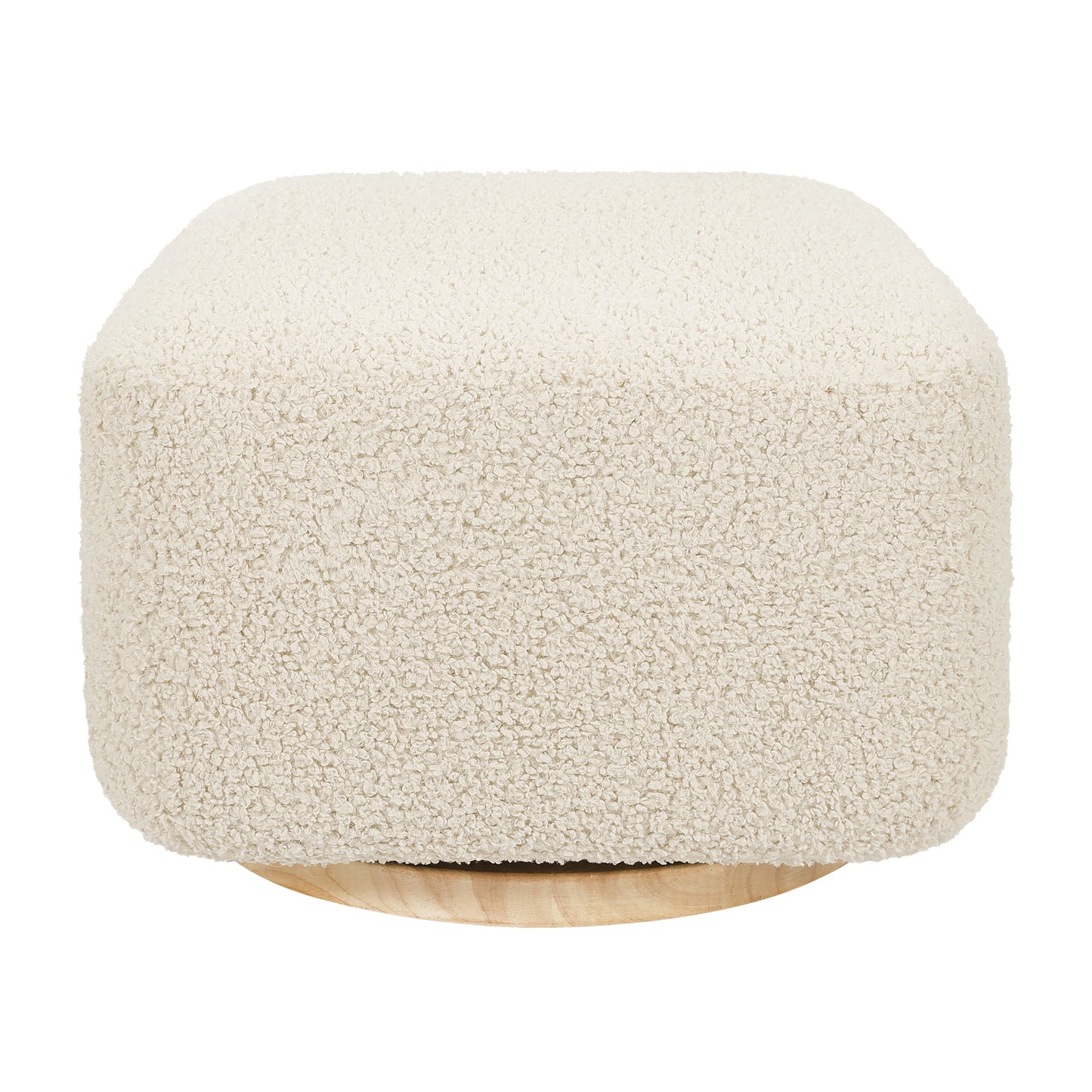 M26385ATLB,Kiwi Gliding Ottoman in Almond Teddy Loop w/ Light Wood Base