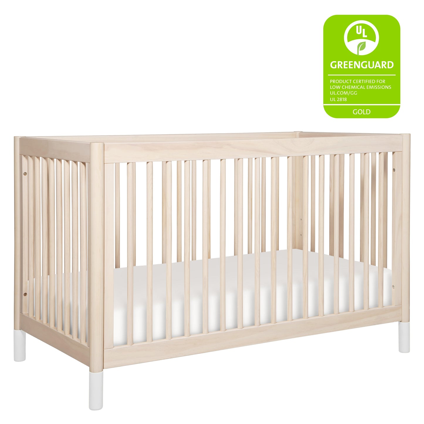 M12901NXW,Gelato 4-in-1 Convertible Crib w/Toddler Conversion Kit in Washed Natural  W Feet
