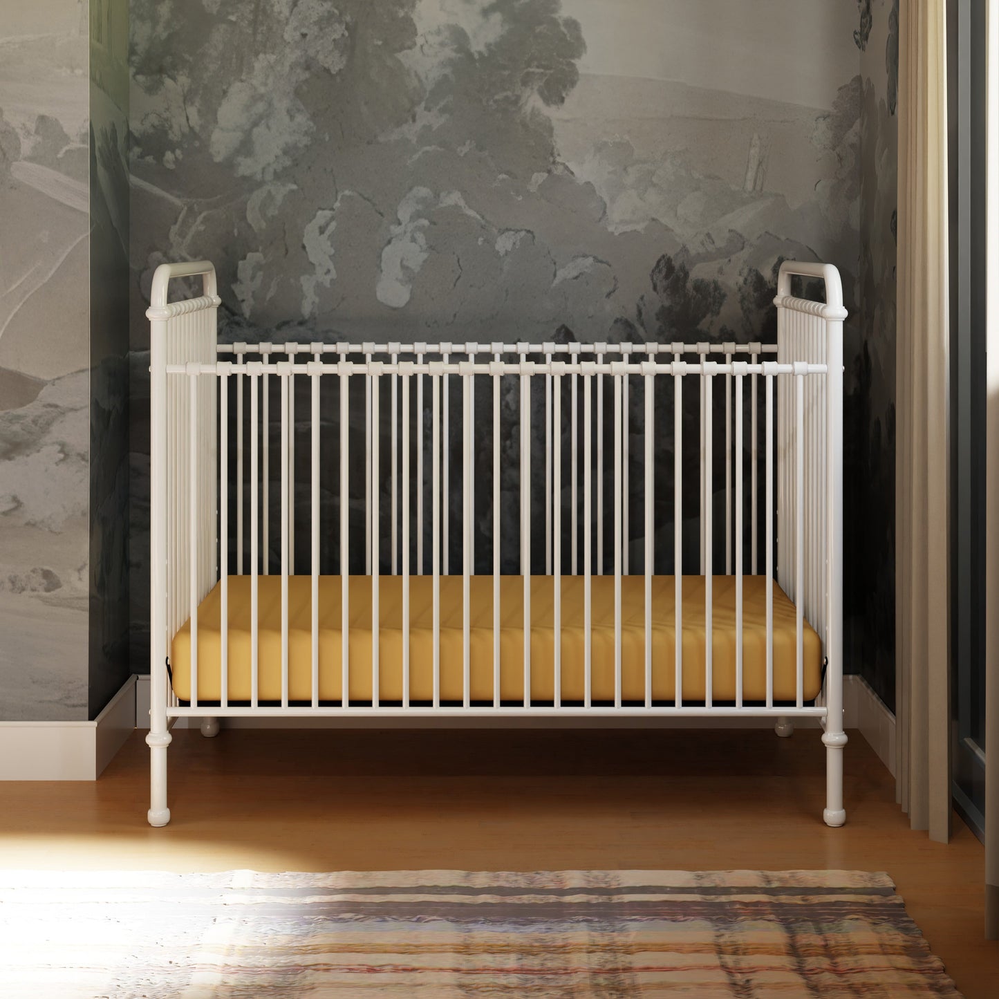 B15501WX,Abigail 3-in-1 Convertible Crib in Washed White