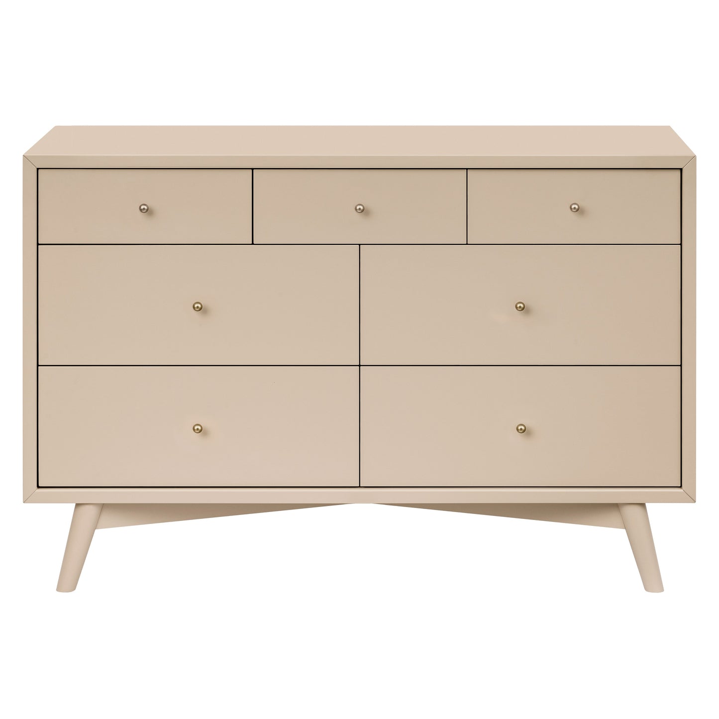 M15916TPE,Palma 7-Drawer Double Dresser  Assembled in Taupe