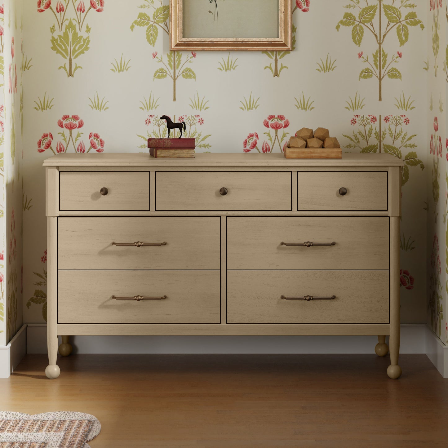 M31416WP,Alouette 7-Drawer Assembled Dresser in Washed Pine