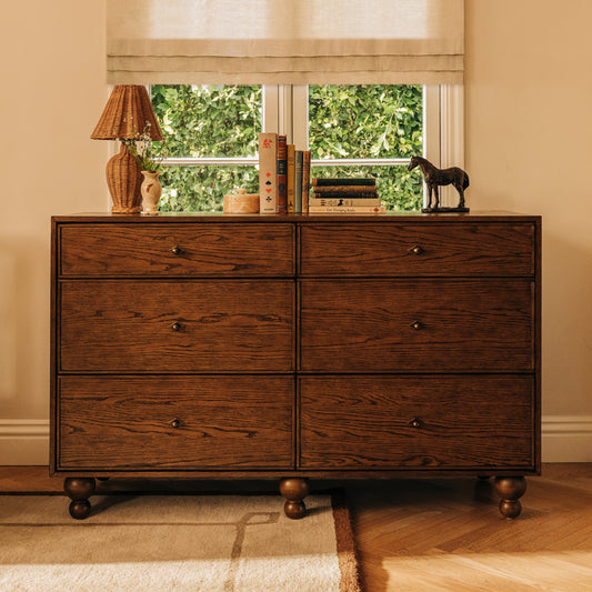 M33316TE,Nate Berkus x Babyletto Astre 6-Drawer Dresser in Toffee